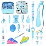 flintronic Set para Cuidado del Bebé, 30 en1, Recargable Cortaúñas Eléctrico para Bebé Set, Kit de Cuidado e Higiene para Bebés (Azul)
