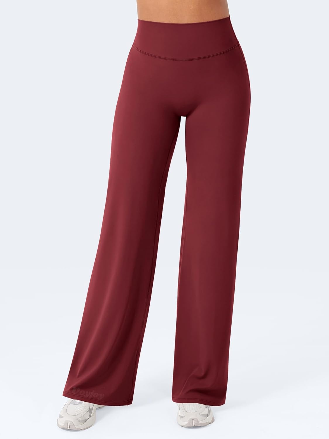 VOYJOY Straight Leggings Bottoms Wide Leg Pants for Women 29"/ 31.5"/33"/35" High Waist Stretch Casual Sweatpants - Image 4