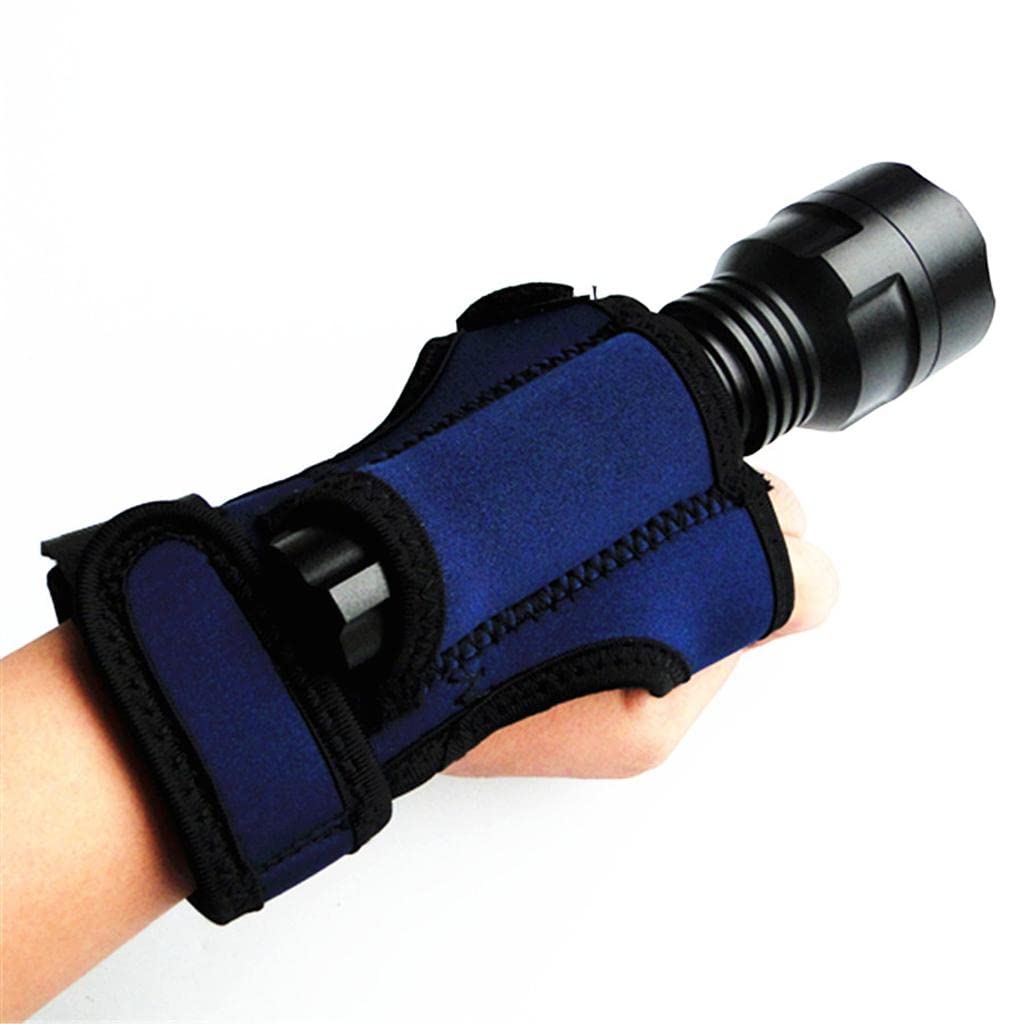 Fancyes Neoprene LED Hand Strap Mount Holder Underwater Torch Accessories, Navy Blue