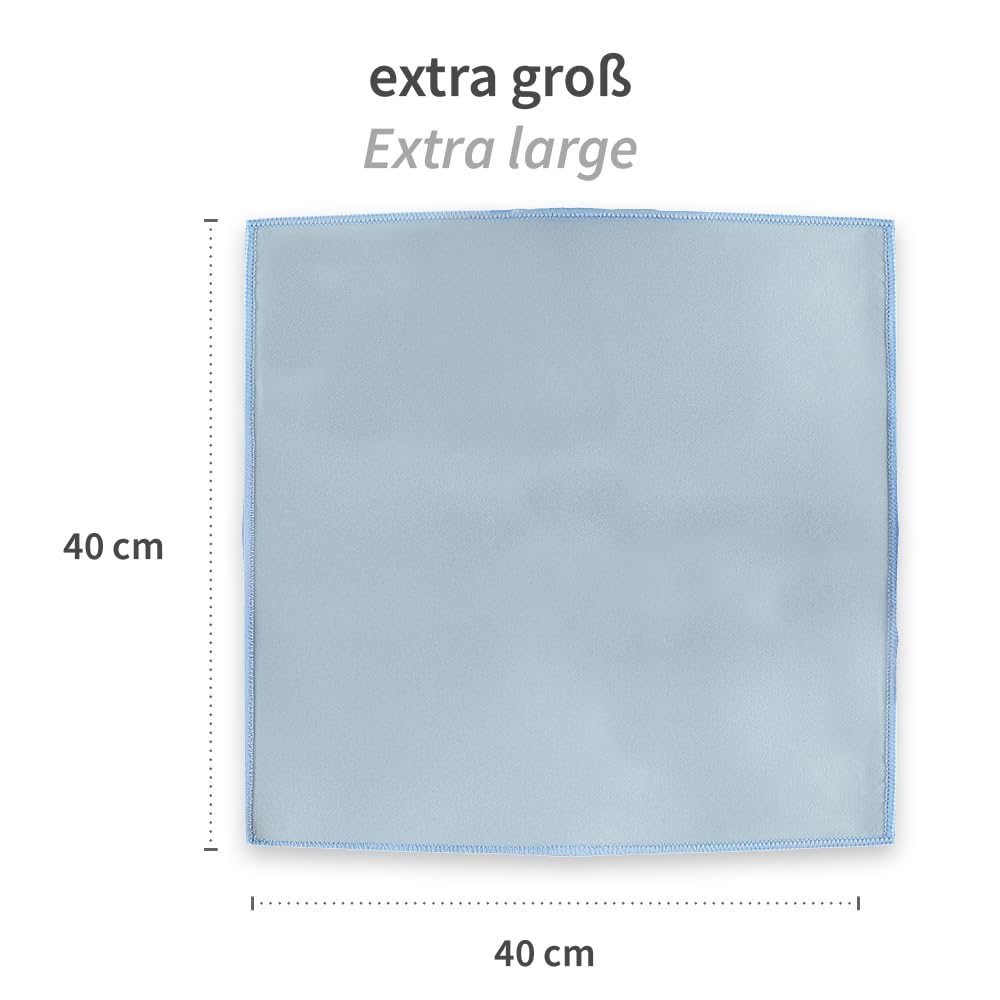 50 Stück Hygoclean Mikrofasertücher Micro Master Dishes | Polyester/Polyamid, blau, L: 40cm, B: 40cm, 185gr-m², Karton, Putztücher, Reinigungstuch, poliertücher, Microfasertücher, Staubtuch