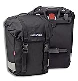 Inklusive Universalschiene KlickFix Unisex Bagagebæretaske Classic Lowrider Gep cktr gertasche, Schwarz, 26 x 36 13 cm EU