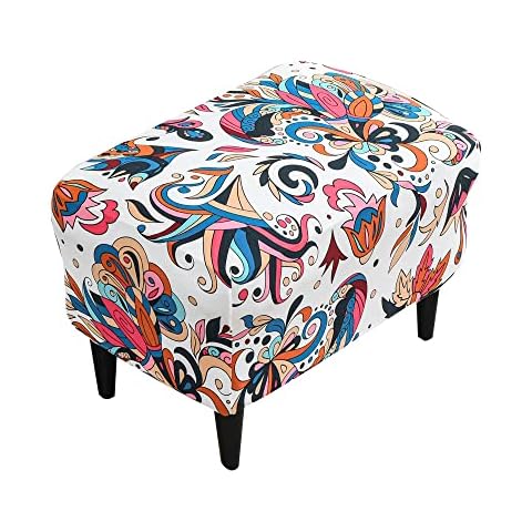 Highdi Blooming Flowers Ottoman Cover Cover