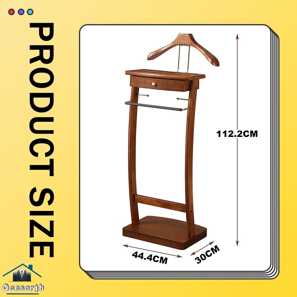 Herrendiener Stummer Diener Hölzern Herrendiener Stummer Diener Garderobe Kleiderständer Damendiener Garderobenständer Kleiderstange mit Hosenhalter und Breitem Schulterbügel