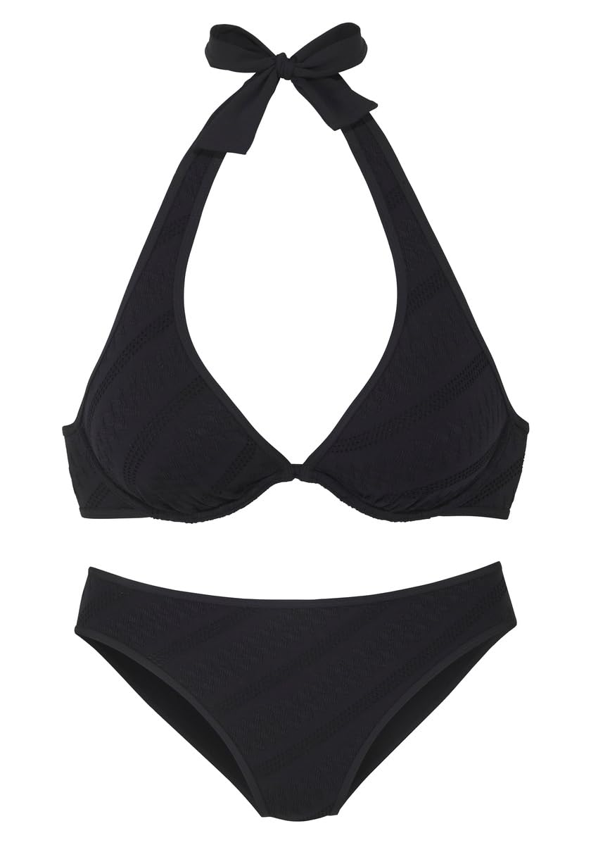 s.Oliver Damski zestaw bikini, czarny, 38 / B