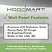 HOODMART 48” x 120” Metal Wall Panels, Set of 4 - High Quality Stainless Steel Sheet with Seams & End Caps, Back Splash Guard for Food Trucks, Restaurants, and Trailers