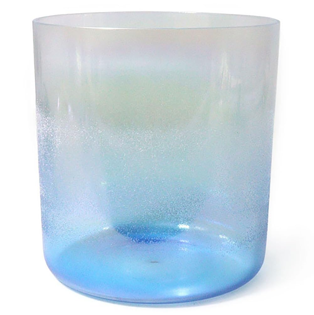 SBCGFY Crystal Singing Bowl, 432Hz,Gradient Blue Alchemy Sound Bowl, Quartz Chakra for Yoga Meditation & Sound Healing, Acrylic Striker & O-ring Included,6inch E note