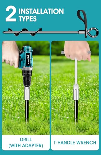 Image of Trampoline Anchors - Heavy Duty Trampoline Stakes - Ground Anchors Resistant High Wind - Ground Stakes Heavy Duty with Straps