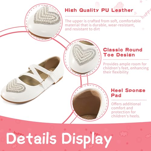 Girls Dress Shoes Flats: Little Kid Princess Flat for Birthday Wedding - Toddler Ballerina Shoe for School Walking2