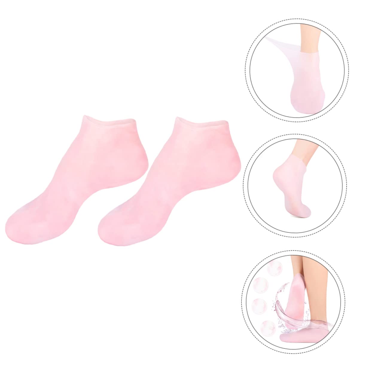 IWOWHERO Moisturizing Feet Socks Rejuvenate Socks Sebs Material Foot Skin Protect Soles m 35-37