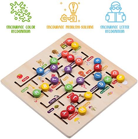 Montessori Toys for Babies | Alphabet Tracing Board Game | Learning Boards | Wooden Toys | Kids Puzzle | Learning & Education Toys | Perfect for Ages 3 years and older
