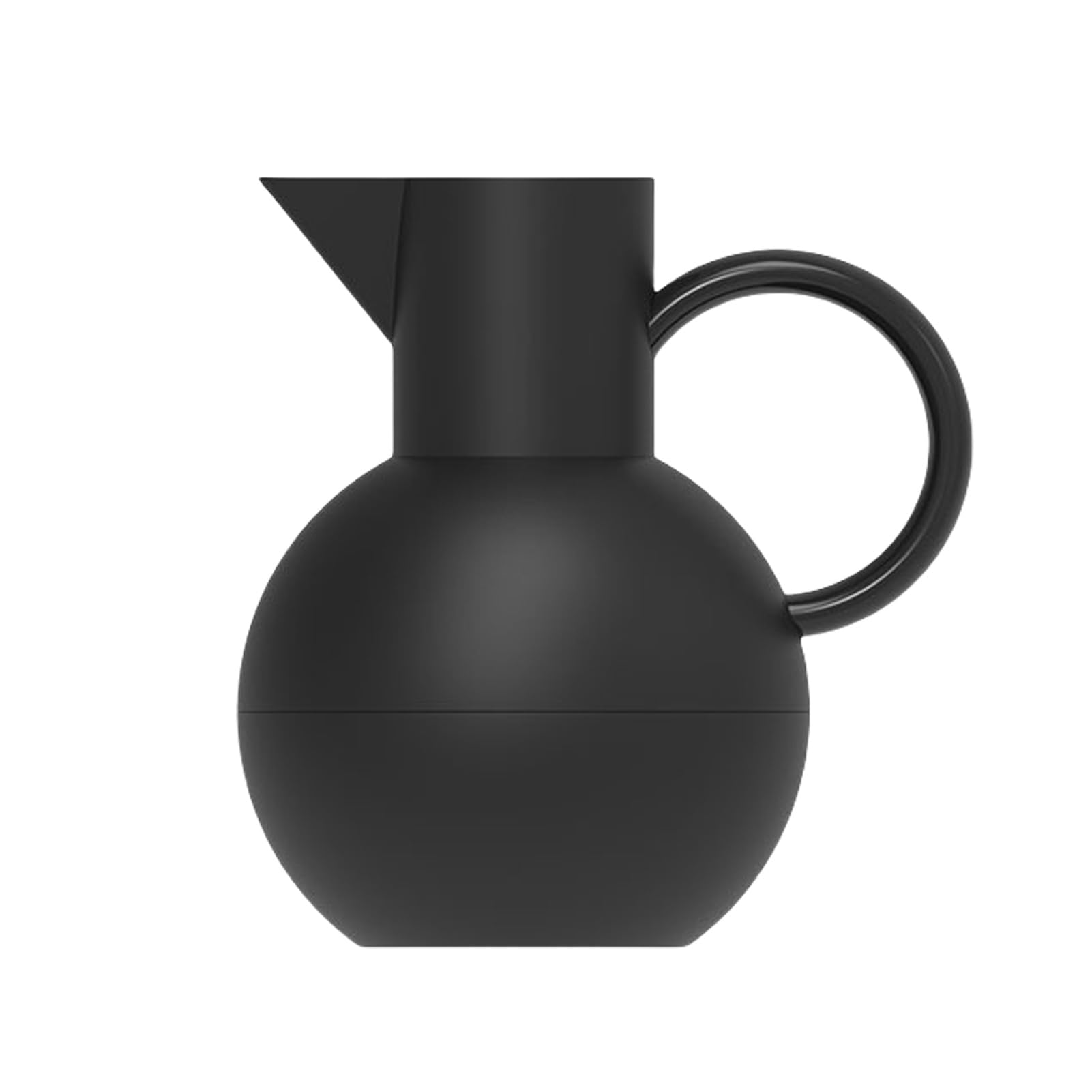 Thermoskanne Kaffeekannen Vakuum Isolations, Sphärisches Design, Heißer Und Kalter Teekaffee, Mit Einfachem Sicherheitsschubknopf, Thermosflasche Für Zuhause, Büro, Hotel (Schwarz,1L)