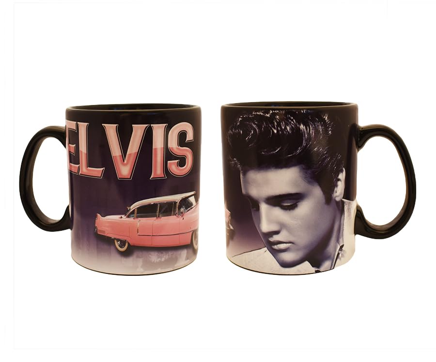 Taza Elvis Presley 16 oz Pink Caddy miniatura 1