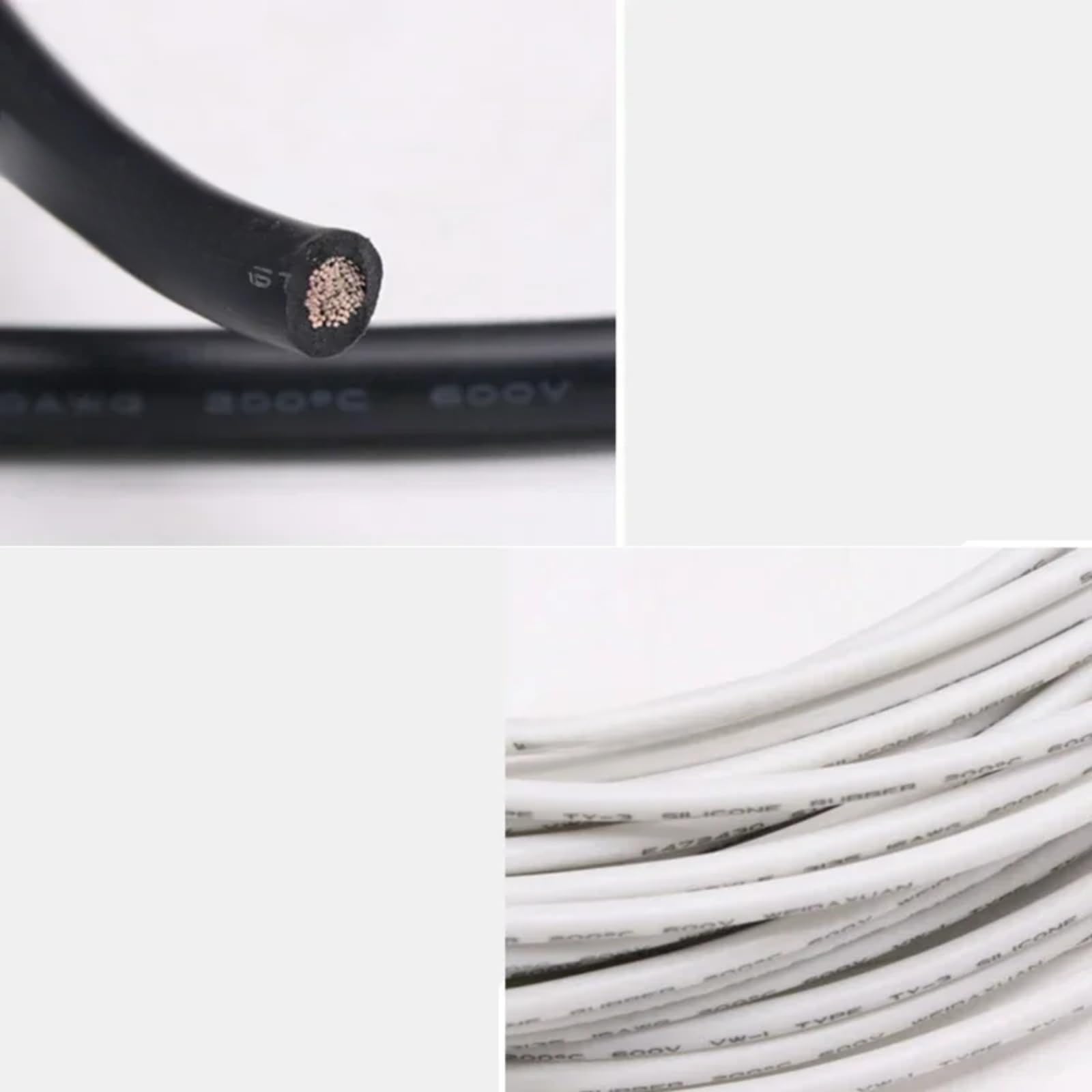 2/5/10M UL3135 Wire 30 28-12 10 AWG Cable Circuitos(Black; 10 meters; 10AWG)