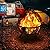 Panovue 35 Inch Wood Burning Fire Pit with BBQ Grill, Heavy Duty Fire Pits Ball for Outside with Spark Screen & Removable Ash Pan, Outdoor firepit & Fireplace for Bonfire in Garden, Yard