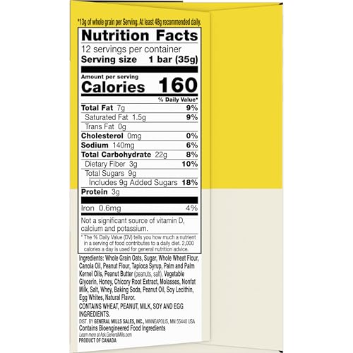 Image of Nature Valley Peanut Butter Soft Baked Oatmeal Squares, 12 ct, 14.88 oz