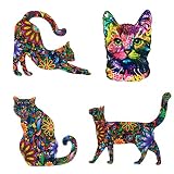 Ornaland 4 Pcs Cat Brooch Pins Acrylic Cat Brooch Pins Cute Animal Lapel Pins Badges Accessory for W