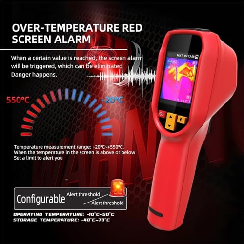 Cámara térmica portátil HX1 con pantalla LCD de 2.4 pulgadas, resolución 240x240 para inspección industrial y de construcción miniatura 6