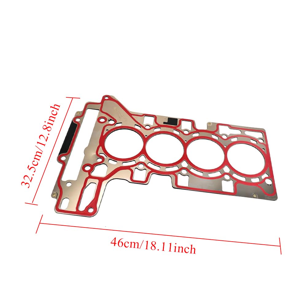 Junta de culata Riloer, 1 pieza de juntas de culata de motor de coche de metal compatible con BMW F20 F22 F30 F32 F34 F45 F10 E84 F25 F26 E89 Brilliance Huasong, 11128676519