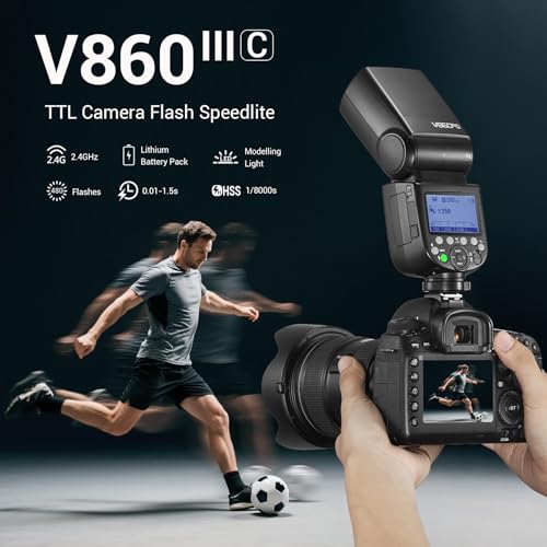 Image of Godox V860III-C 76Ws TTL Camera Flash for Canon with 2.4G X System