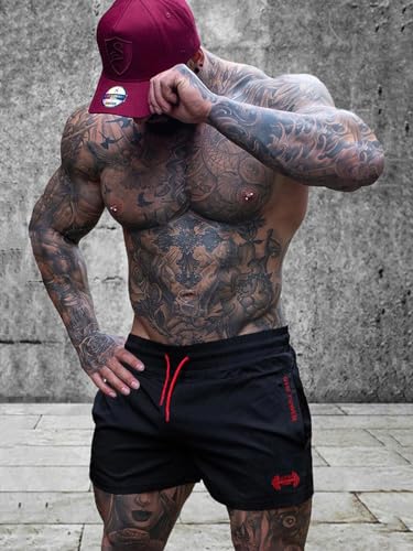 Muscle Alive Men's 4" Running Workout Shorts with Lining3