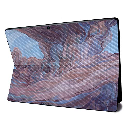 Image of MightySkins Carbon Fiber Skin for Microsoft Surface Pro X - Monsoon | Textured Carbon Fiber Finish | Easy to Apply, Remove, and Change Styles | Made in The USA