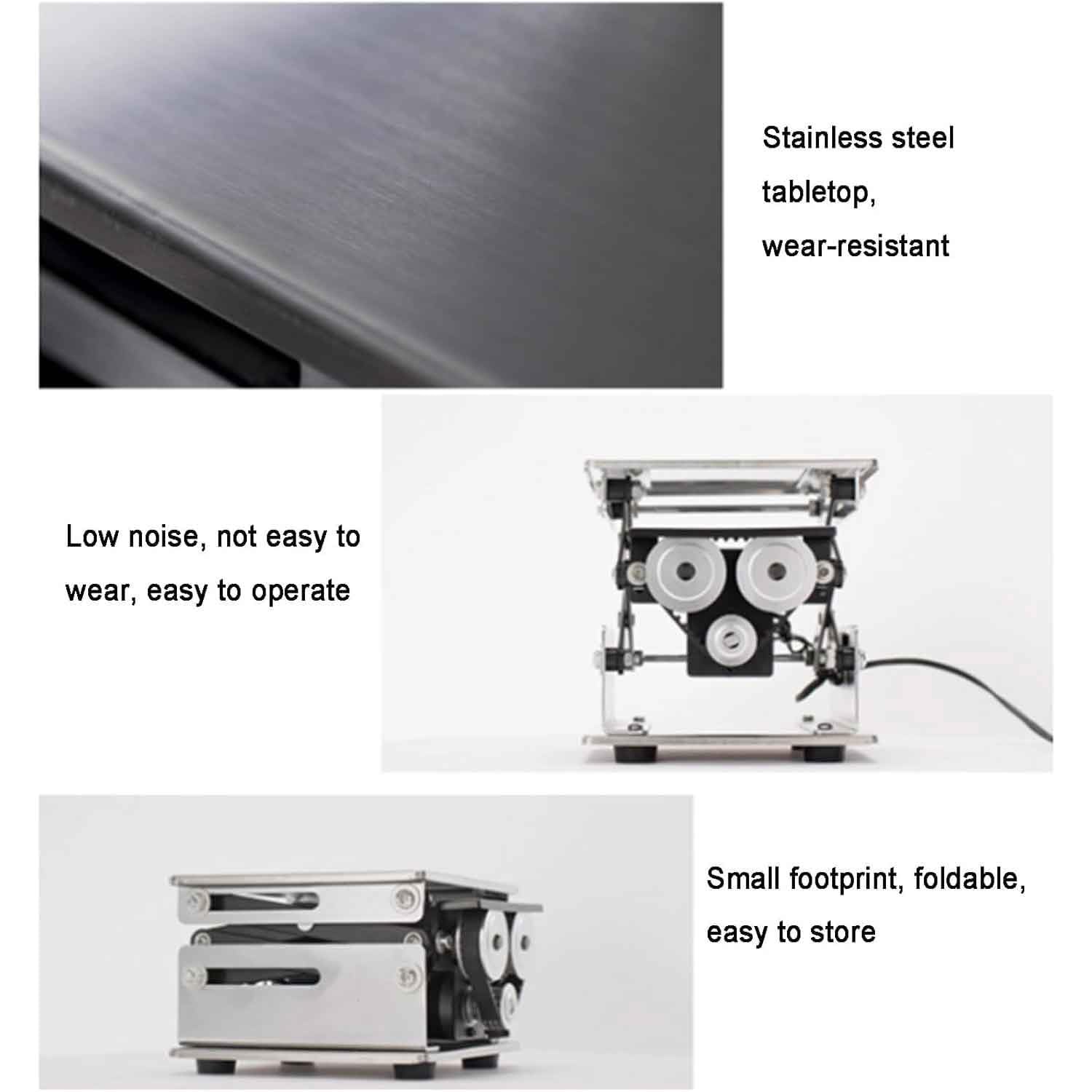 Plataforma de elevación eléctrica de acero inoxidable, soporte de gato de laboratorio de 15 x 15 cm, resistente a la corrosión y al óxido, para escuelas y uso industrial, diseño compacto
