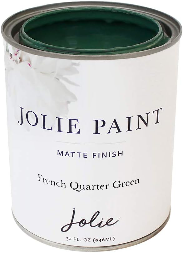JoliePaint – Chalk Finish for Furniture, Cabinets, and Décor, Green Wise Certified, No Priming or Sanding, French Quarter Green, 32 Ounces
