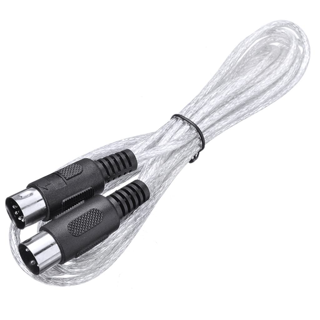 Kabel audio, kabel instrumentalny, kabel MIDI 5-pinowy męski na złącze audio Klawiatura Linia gitarowa 3M/10ft Midi Electric Piano Cables (Kolor: Jak pokazano, Rozmiar: Jeden rozmiar)