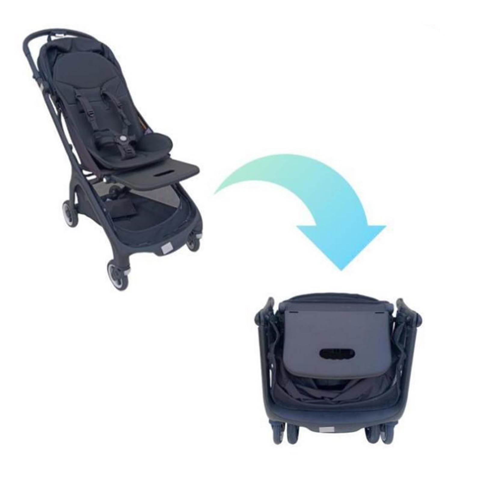 Planche d'extension pour siège inclinable avec connexion stable, vert