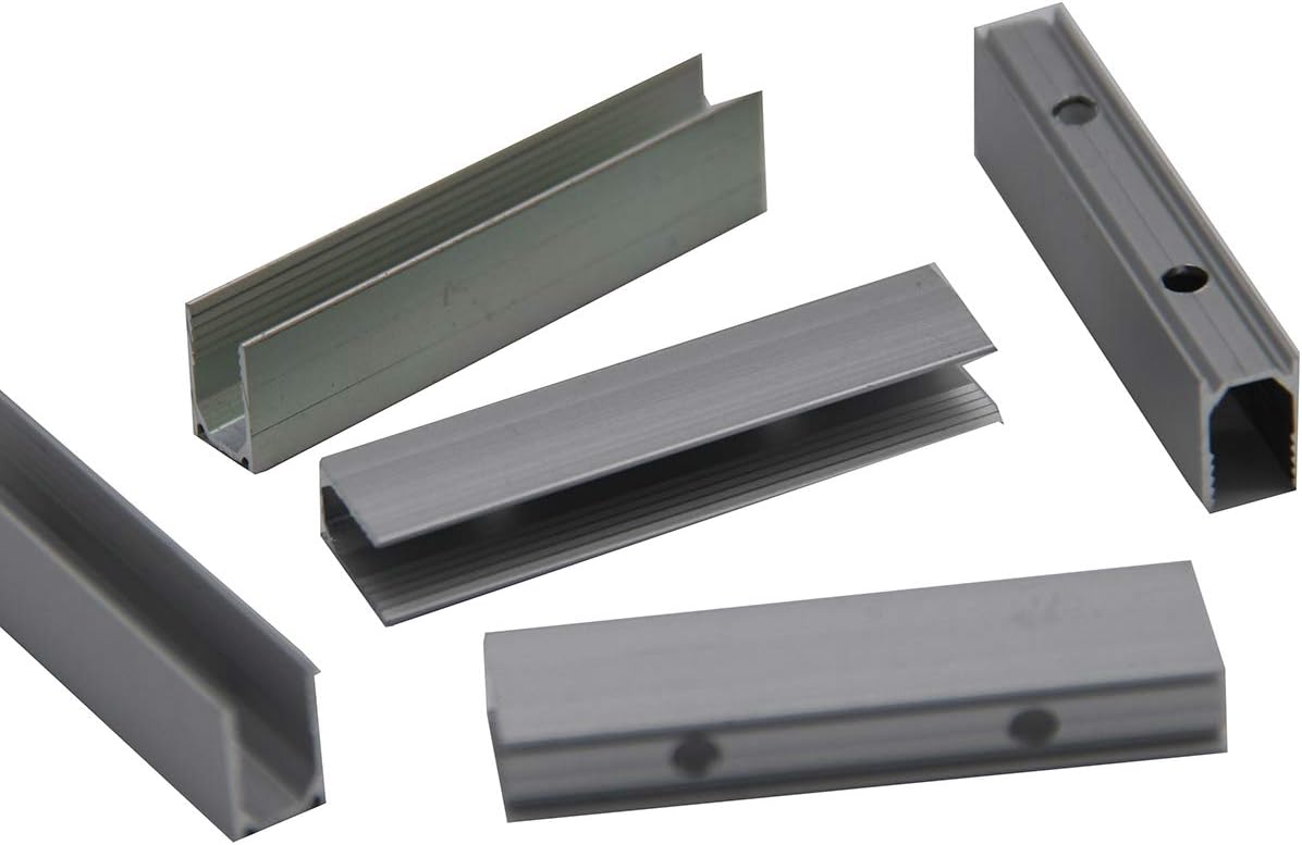 40pcs LED Neon Strip Channel Mounting Holder Accessories Aluminium Track, Aluminum Install Clips Rail 2 Holes for Silicone Strip Rope Light 8x16mm 40pcs/Pack