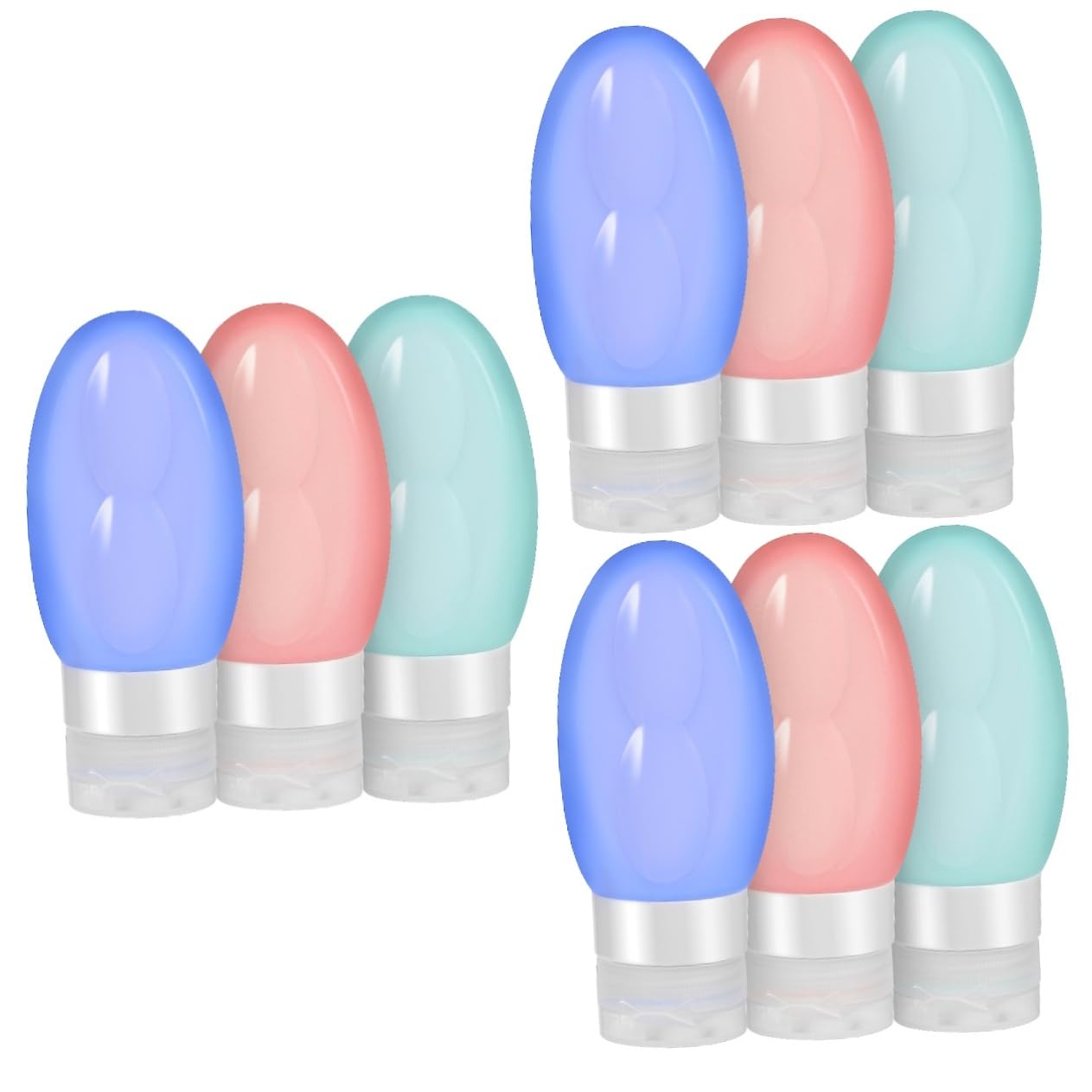 BESTYASH 3 Set Imbottigliato Bottiglie Da Viaggio Da Viaggio Bottiglia Ricaricabile Flaconi Da Toilette Da Viaggio Bottiglie Da Viaggio Ricaricabili Gel Di Silice 3 Pezzi * 3