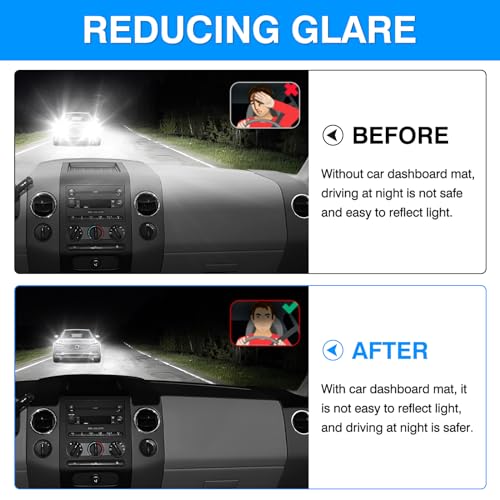 Image of Autorder Dashboard Cover Mat for Ford F150 2004 2005 2006 2007 2008 Accessories Dash Cover Upgrade Velvet Dash Mat Sunshade Glare UV Rays Protector