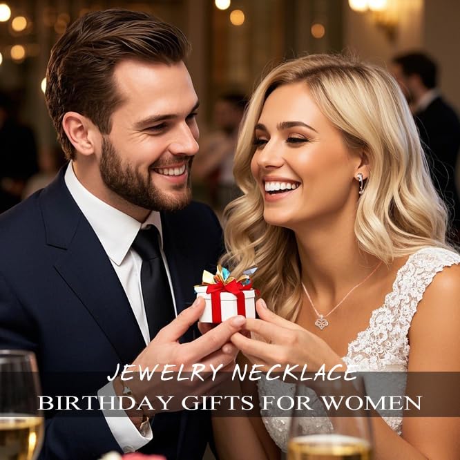 Heart Necklaces for Women Mom,Birthday Gifts for Wife Girlfriend,14K Gold /18K Rose Gold Infinity Necklace Womens Jewelry with Birthstone Pendant Necklaces2