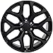 OE Wheels CV98B 22 Inch Rim Fits Silverado 1500 Snowflake Style 6x139.7 22x9 Satin Black - Hollander 5668 (1)