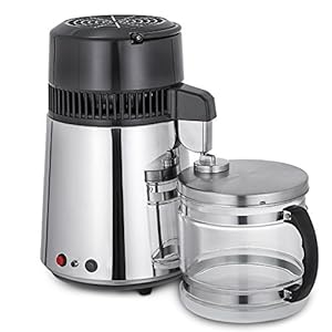 HODOY Acqua Distiller, 4 l, waterdestillatie, 750 W, filterreiniger, Pure Water Distiller, van roestvrij staal…