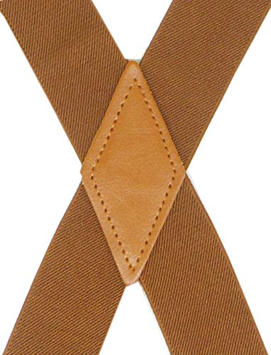 Doloise Adjustable Elastic X Back Style Suspenders For Men's And Women's With Strong Metal Clips (Coffe) #TOP1