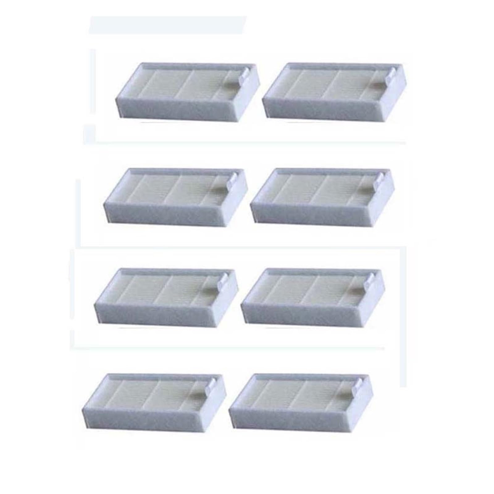 Filtro De Esponja De 6 Piezas, Piezas De Aspiradora Robot De Cepillo Lateral De 4 Piezas, Compatible Con Ilife, V55 V50 V5 V5s V3 V3s Pro X5, Filtro De Vacío Lavable(8 hepa filter)