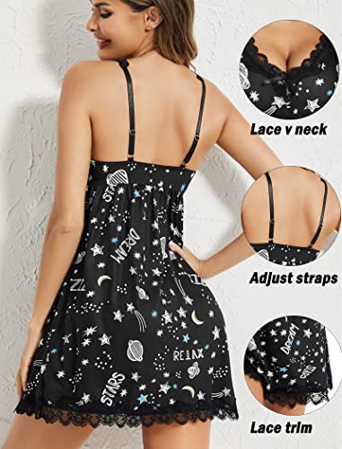 Image of Avidlove Women Sexy Sleepwear Lace Chemise Nightgown Full Slip Babydoll Sleepwear