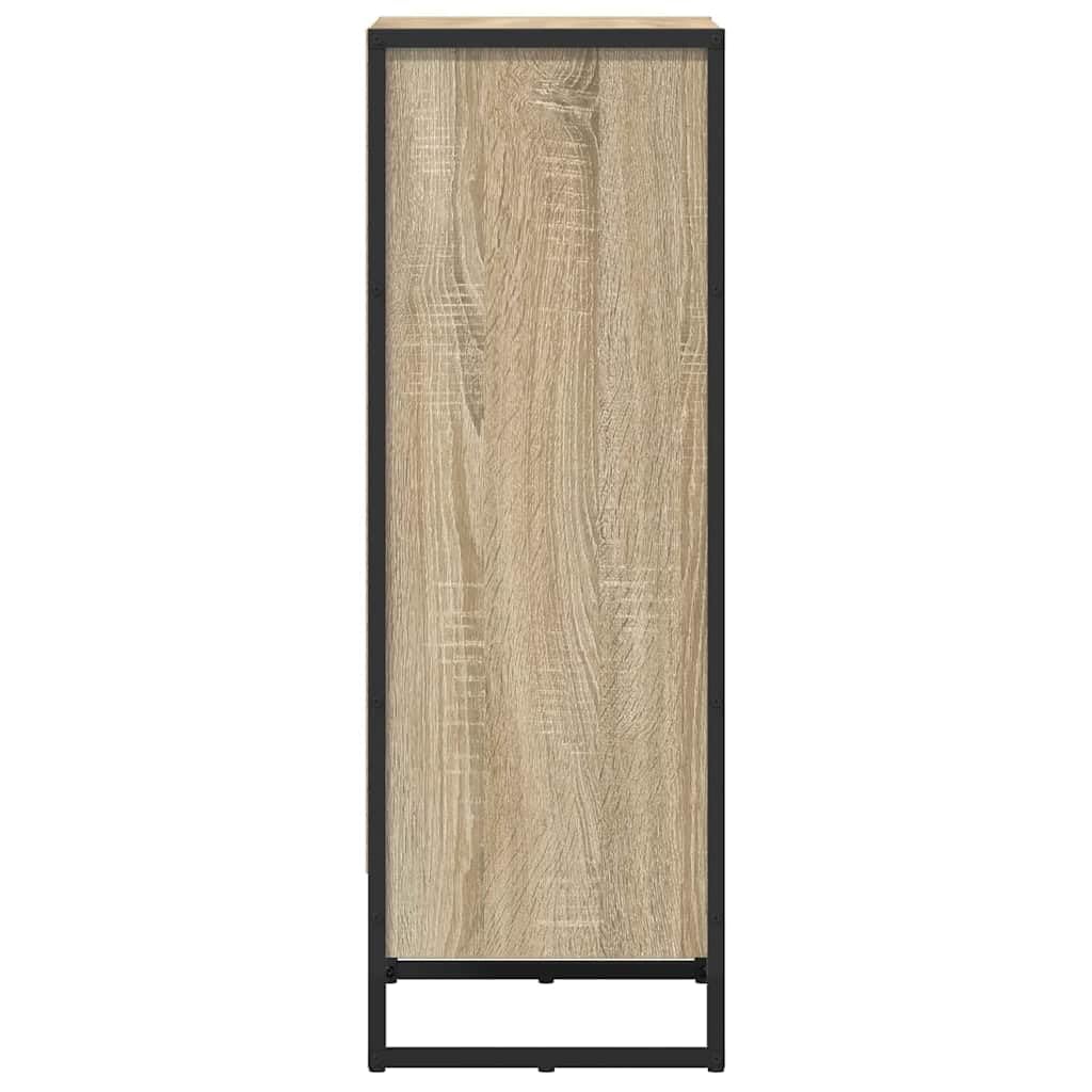 Regał na książki Sonoma 80 x 30 x 155 cm, materiał drewnopochodny, przemysłowy regał stojący do salonu, sypialni, biura, trwały