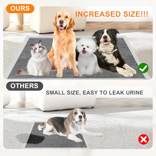 Image of Charcoal Puppy Pads 36 inchx51 inch, Ultra-Large Carbon Pee Pads for Dogs, Odor-Control Puppy Pads, 6-Layer Dog Training Pads, Ultra-Absorbent & Quick-Dry Black Dog Pads 100 Count