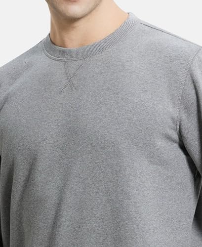 Image of Jockey US92 Men Super Combed Cotton Rich Fleece Sweatshirt with StayWarm Technology