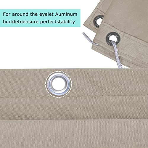 Voile d'ombrage terrasse kaki imperméable protection UV 2 x 9 m - 4