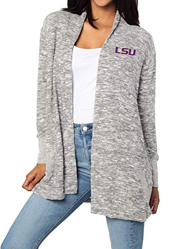 Image of chicka-d Women's Cozy Fleece Cardigan Heather Grey