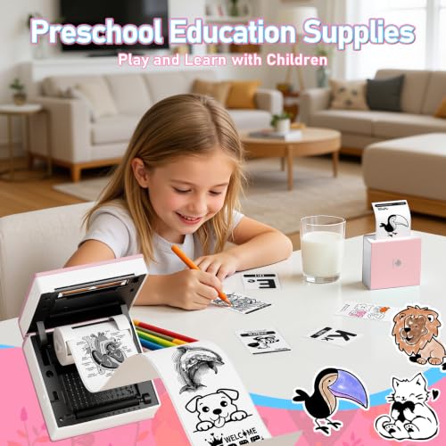 Image of Phomemo Mini Sticker Printer, Inkless Thermal Sticker Printer Maker | Mini Printer Sticker Maker, Mini Impresora Portatil, Sticker Printer Machine, Pocket Label Printer for DIY /Study Notes, Gifts