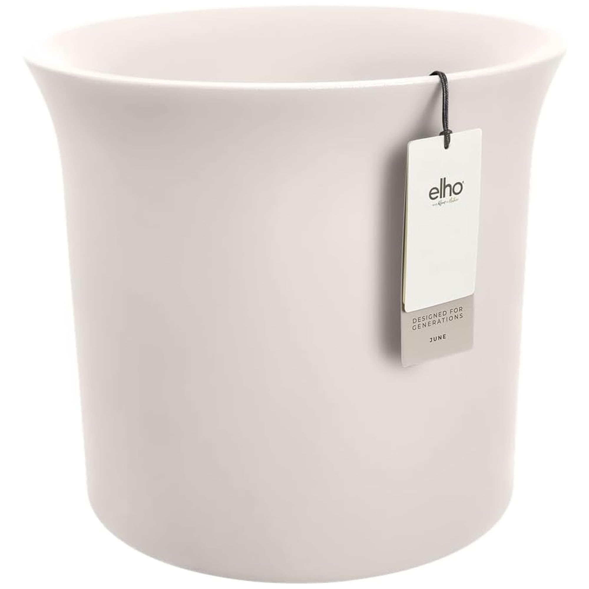 Elho Linen White June Tulip 47 - Plant Pot For Indoor & Outdoor - 100% Recycled Plastic - Ø 47.0 X H 43.0 Cm - White