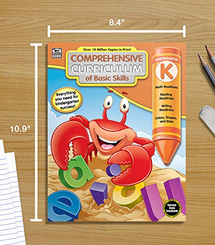 Comprehensive Curriculum Of Basic Skills Kindergarten Workbook, Math, Reading, Writing, Alphabet, Colors, Shapes, Patterns, Time, Money, Classroom Or Homeschool Kindergarten Curriculum #TOP5