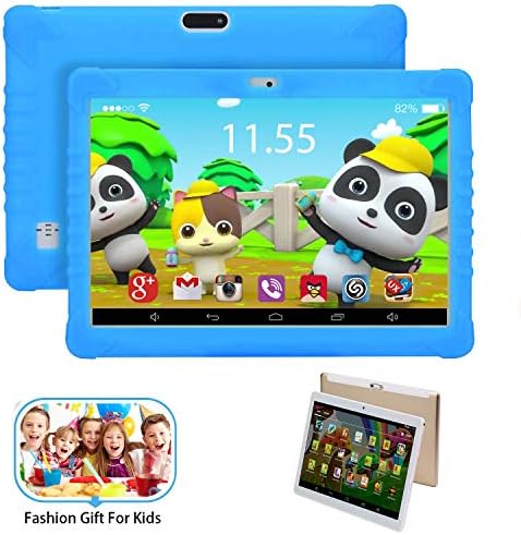 Android Tablet 10.1 Inch with Dual SIM IPS/HD, 2GB RAM 32GB Battery 6500mAh, Android 7.1 Tablet PC Quad-Core Dual Camera, Mediapad WIFI/Bluetooth/GPS/OTG (Blue)