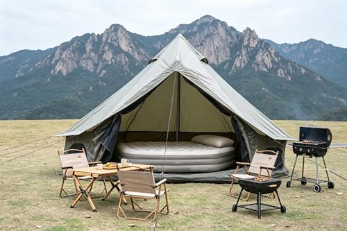 Carpa Bell Oxford para Camping Familiar, Yurt Amplia miniatura 6