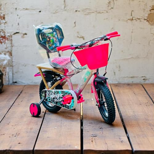 CLIFF CROXS Steel Frame 14T Road Cycle for Kids with Adjustable Seat & Bicycle Backrest,Training Wheels (90% Assembled) for Boys & Girls Ideal for Age Group 4-6 Years (Pink White 14inch) - Image 2