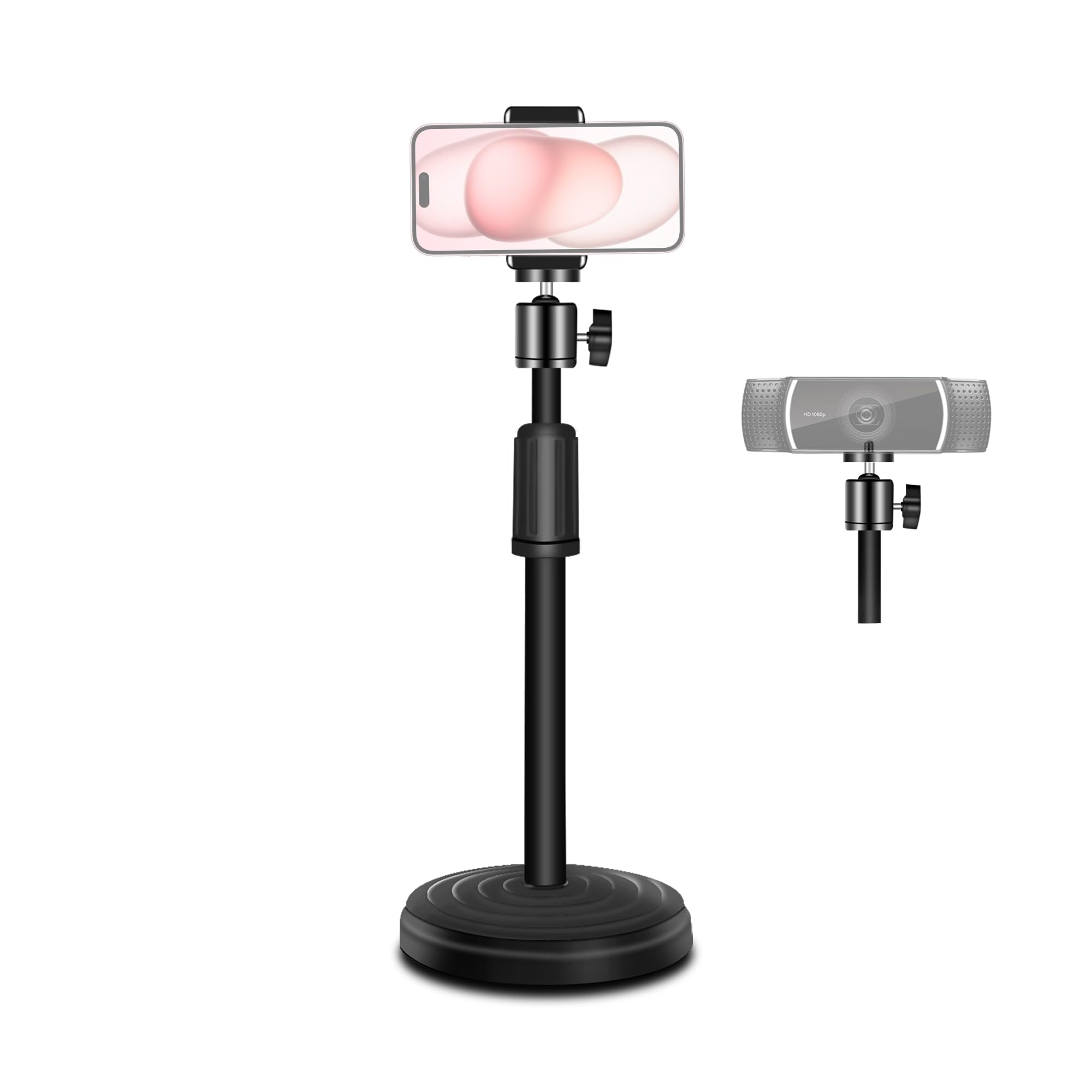 Webcam-Ständer, 12,6 Zoll Webcam-Ständer für Schreibtisch, verstellbare Webcam-Halterung Kameraständer für Logitech Webcam C922 C930e C920S C920 C615 C960 C920x BRIO 4K NexiGo N60, Telefone